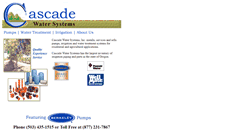 Desktop Screenshot of cascadewatersystems.com